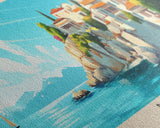 Milo, Greece Panoramic Beach Print, Vacation Gift, Greece Wall Art, Beach Painting, Beach Decor, Beach Painting
