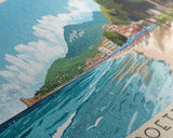 Poetto Beach, Italy Panoramic Print, Vacation Gift, Italy Wall Art, Vacation Wall Art, Vacatation Memories, Beach Decor, Beach Or Lakehouse Art