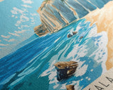 Scala dei Turchi, Italy Panoramic Print, Vacation Gift, Italy Wall Art, Beach Painting, Beach Decor, Large Wall Art, Wood Frame Art