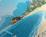 Çıralı Beach, Turkey Panoramic Print, Vacation Gift, Turkey Wall Art, Beach Painting, Beach Decor, Beach Or Lakehouse Art