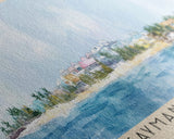 Cayman Islands, United Kingdom Watercolor Beach Print, Vacation Gift, United Kingdom Wall Art, Beach Painting, Beach Decor, Beach Painting