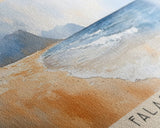 Falassarna, Greece Watercolor Beach Print, Vacation Gift, Greece Wall Art, Beach Painting, Beach Decor, Beach Painting