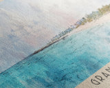 Grand Turk, Turks and Caicos Watercolor Beach Print, Vacation Gift, Turks and Caicos Wall Art, Beach Painting, Beach Decor, Beach Painting