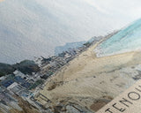 Hatenohama Beach, Japan Watercolor Print, Vacation Gift, Japan Wall Art, Beach Painting, Beach Decor, Large Wall Art, Wood Frame Art