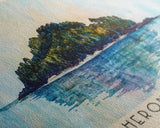 Heron Island, Australia Watercolor Beach Print, Vacation Gift, Australia Wall Art, Beach Painting, Beach Decor, Beach Painting