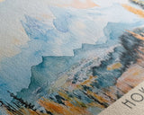 Hokkaido, Japan Watercolor Print, Vacation Gift, Japan Wall Art, Beach Painting, Beach Decor, Beach Or Lakehouse Art