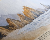 Julia Pfeiffer Burns State Park, California Watercolor Beach Print, Vacation Gift, California Wall Art, Framed Canvas Print, Framed Beach Painting