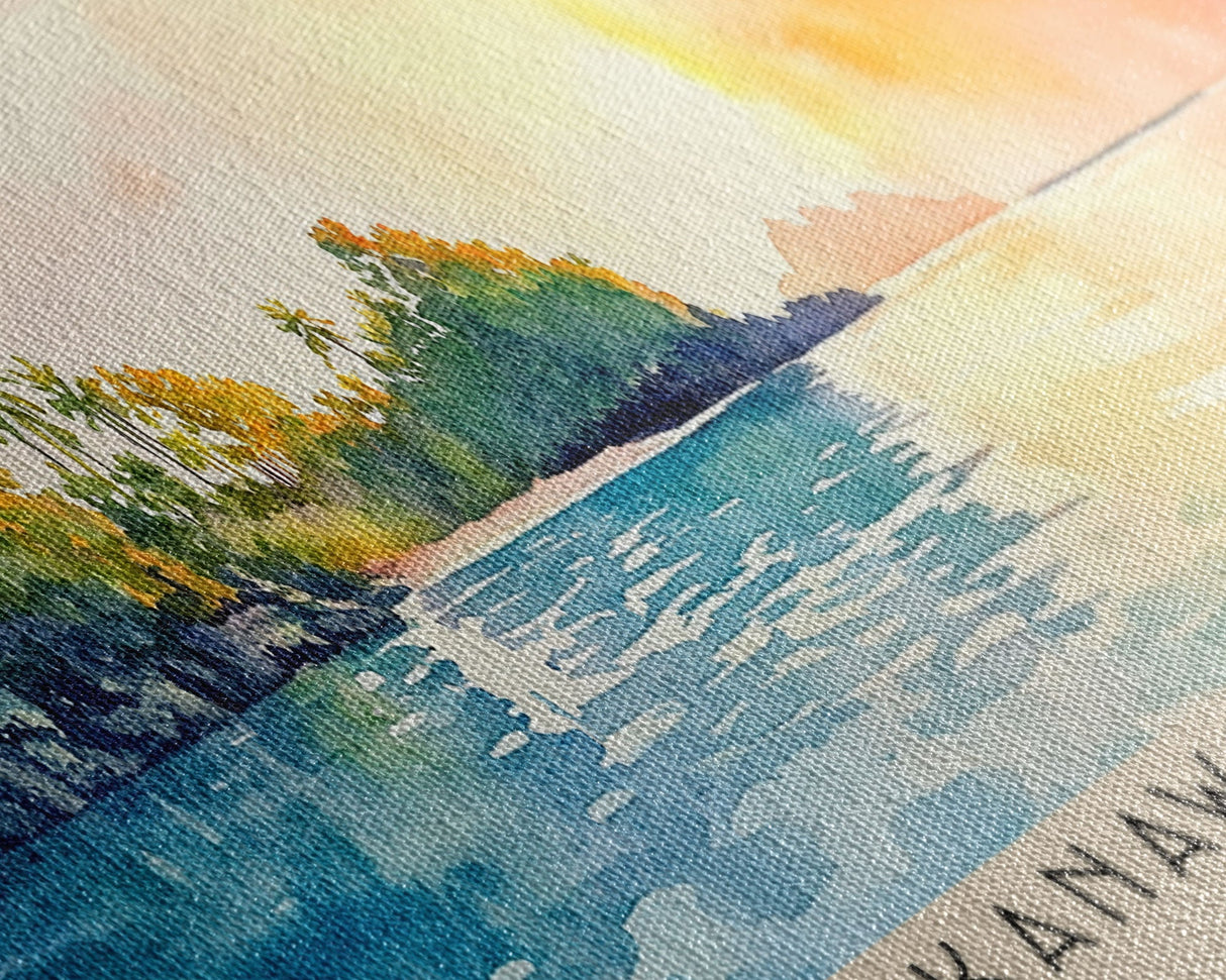 Kanawa Island, Indonesia Watercolor Print, Vacation Gift, Indonesia Wall Art, Beach Painting, Beach Decor, Large Wall Art, Wood Frame Art