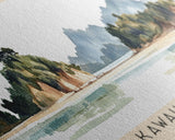 Kawau Island, New Zealand Watercolor Beach Print, Vacation Gift, New Zealand Wall Art, Beach Painting, Beach Decor, Beach Painting