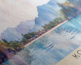 Ko Lipe, Thailand Watercolor Beach Print, Vacation Gift, Thailand Wall Art, Beach Painting, Beach Decor, Beach Painting