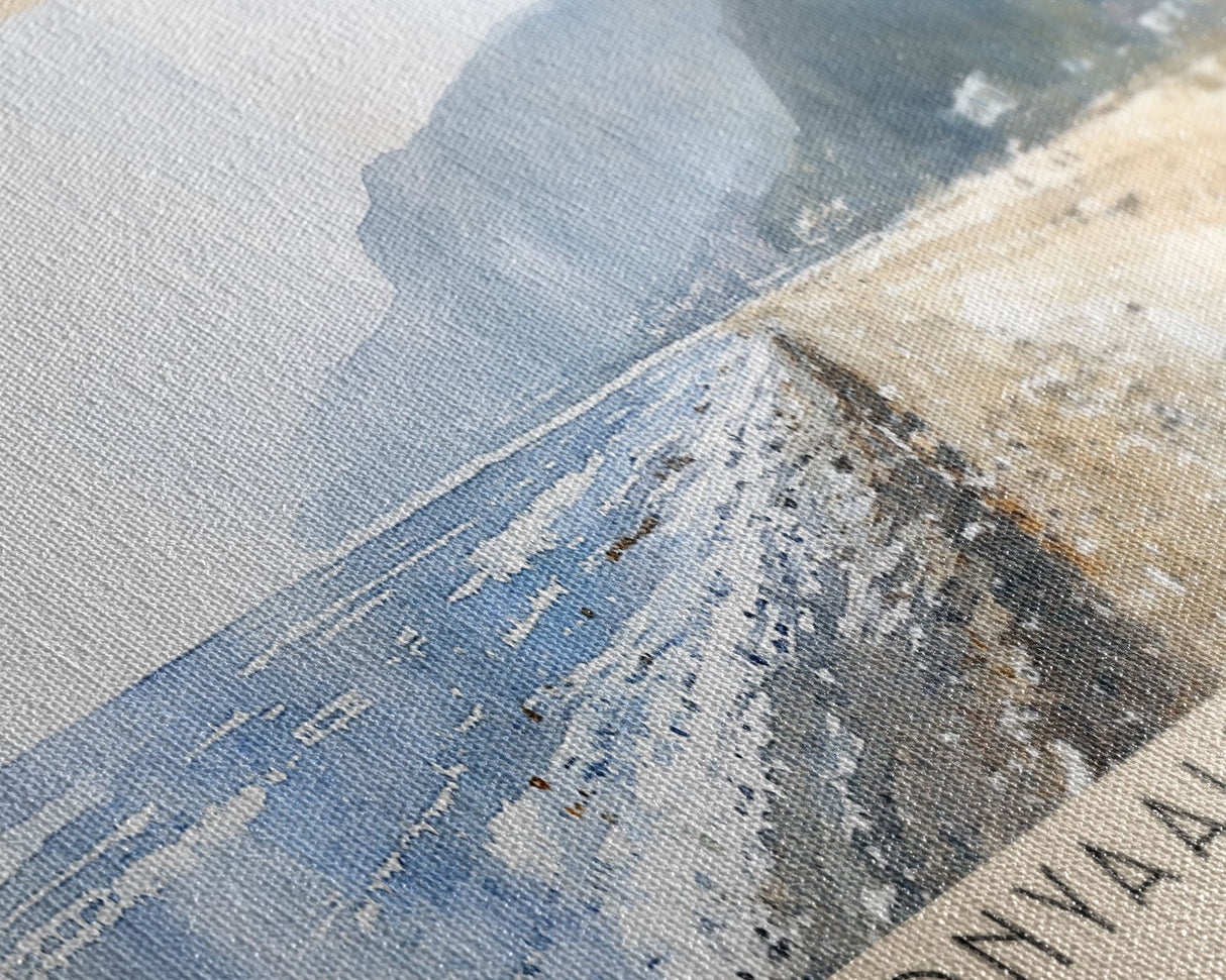 Konyaaltı Beaches, Turkey Watercolor Beach Print, Vacation Gift, Turkey Wall Art, Beach Painting, Beach Decor, Beach Painting