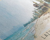 Lazy Beach, Cambodia Watercolor Beach Print, Vacation Gift, Cambodia Wall Art, Beach Painting, Beach Decor, Beach Painting