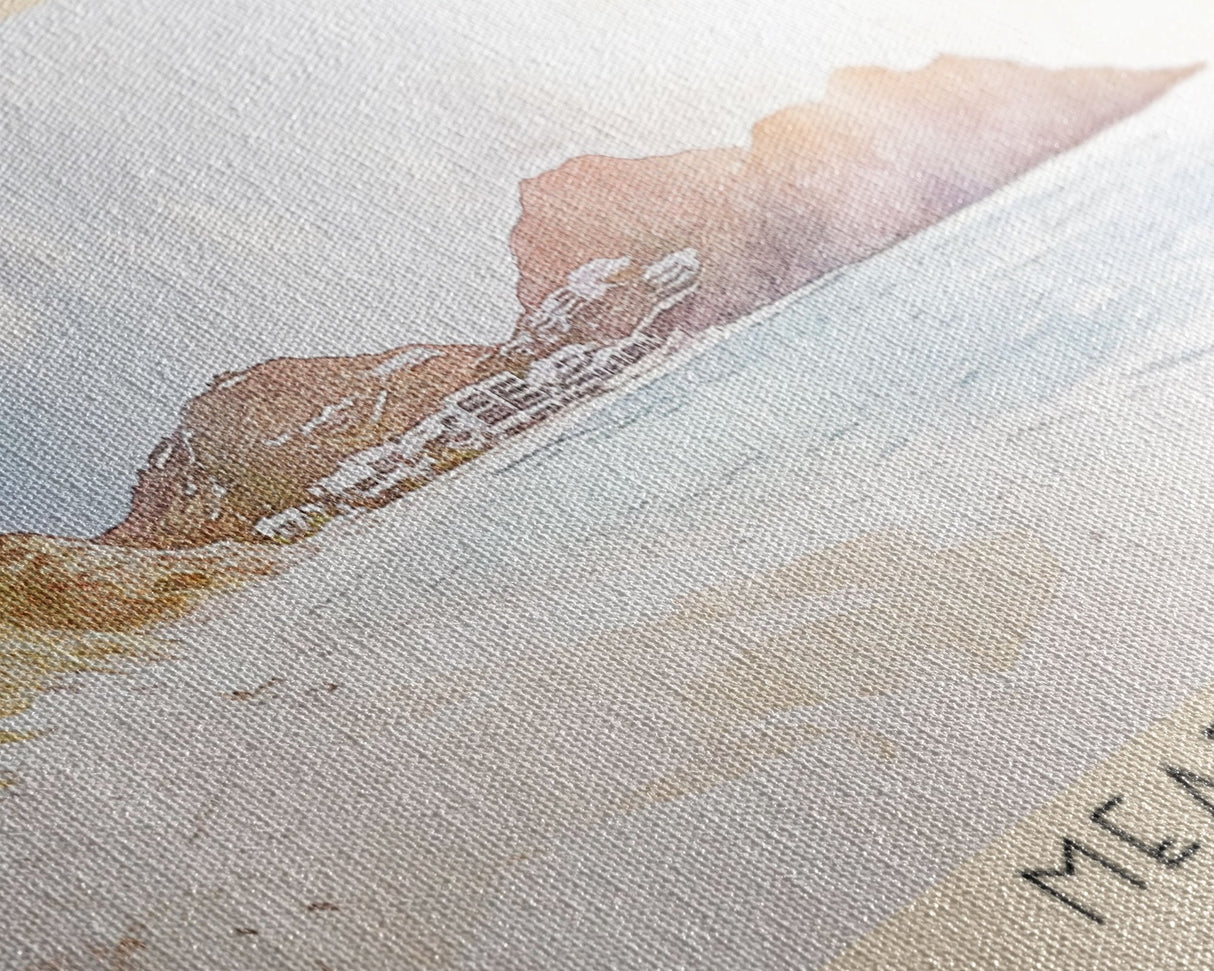 Meads Bay, Anguilla Watercolor Print, Vacation Gift, Anguilla Wall Art, Beach Painting, Beach Decor, Large Wall Art, Wood Frame Art
