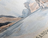 Sandwood Bay, Scotland Watercolor Print, Vacation Gift, Scotland Wall Art, Beach Painting, Beach Decor, Large Wall Art, Wood Frame Art