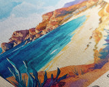Cabo San Lucas, Mexico Watercolor Print, Vacation Gift, Mexico Wall Art, Beach Painting, Beach Decor, Large Wall Art, Wood Frame Art
