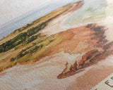 Prince Edward Island, Canada Watercolor Print, Vacation Gift, Canada Wall Art, Beach Painting, Beach Decor, Large Wall Art, Wood Frame Art