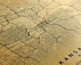 Kansas City Map Print, Kansas Gifts, Map of Kansas City, Kansas City Missouri, Map Wall Art, Cool Office Wall Art For Him