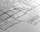 Chandler Street Map, Arizona Map, Map Print, Modern Art, Wall Art, Canvas Art, Office Décor, Prints Wall Art, Farmhouse Prints, Room Décor