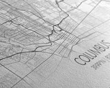 Columbus Street Map, Ohio Map, Map Print, Modern Art, Wall Art, Canvas Art, Cute Room Décor Aesthetic, Gift For Wife, Patriotic Décor