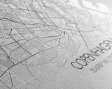 Copenhagen Street Map, Denmark Map, Map Print, Minimalist Art, Wall Art, Canvas Art, Modern Room Décor, RV Wall Décor, Gift For Pilot