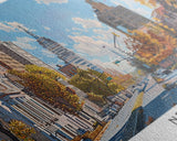Newark New Jersey Panoramic Framed Canvas Print, Watercolor City Art, Office Wall Decor, Travel Poster, Living Room Decor, City Art