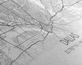 Dallas Street Map, Texas Map, Map Print, Minimalist Art, Wall Art, Canvas Art, Patriotic Décor, Boys Room Décor, Tiny House Gift, Home Décor