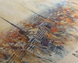 Bremen Germany Wall Art, Panoramic Travel Poster, Panoramic Framed Canvas Print, City Wall Art, Wall Hanging Home Decor, Travel Art