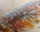 Bytom Poland Panoramic Travel Poster, Framed Canvas Print or Metal Wall Art, Travel Art, Home Decor, Panoramic Painting, Midcentury Art