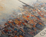 Charleroi Belgium Travel Print Wall Art, Panoramic City Art, Travel Art, Wall Decor, Vacation Gift, Framed Canvas Print Or Metal Art