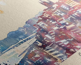 Gijón Spain Travel Print Wall Art, Panoramic City Art, Travel Art, Wall Decor, Vacation Gift, Framed Canvas Print Or Metal Art