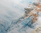 Heraklion Greece Panoramic Travel Poster, Framed Canvas Print or Metal Wall Art, Travel Art, Home Decor, Panoramic Painting, Midcentury Art