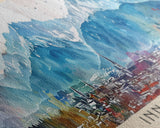 Innsbruck Austria Panoramic Travel Poster, Framed Canvas Print or Metal Wall Art, Travel Art, Home Decor, Panoramic Painting, Midcentury Art