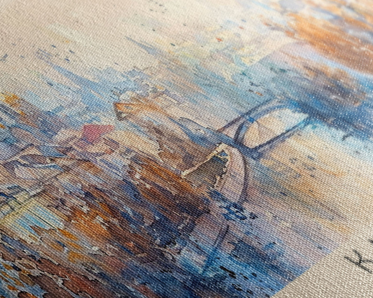 Kaluga Russia Panoramic Travel Poster, Framed Canvas Print or Metal Wall Art, Travel Art, Home Decor, Panoramic Painting, Midcentury Art