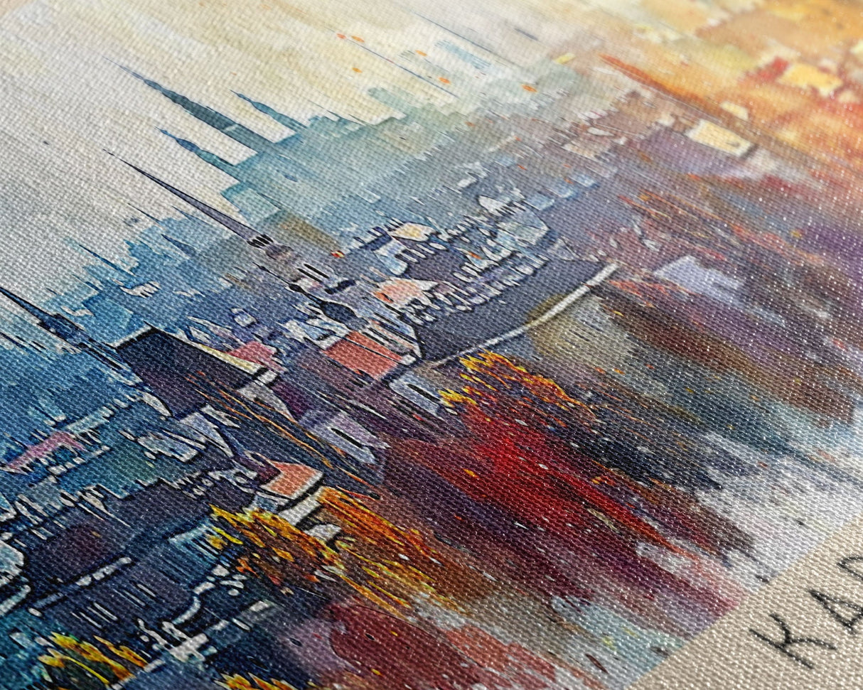 Kaposvar Hungary Travel Print Wall Art, Panoramic City Art, Travel Art, Wall Decor, Vacation Gift, Framed Canvas Print Or Metal Art