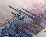 Kazan Russia Panoramic Travel Poster, Framed Canvas Print or Metal Wall Art, Travel Art, Home Decor, Panoramic Painting, Midcentury Art