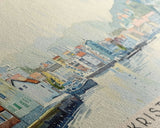 Kristiansand Norway Wall Art, Panoramic Travel Poster, Panoramic Framed Canvas Print, City Wall Art, Wall Hanging Home Decor, Travel Art