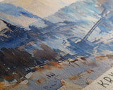 KryvyiRih Ukraine Panoramic Travel Poster, Framed Canvas Print or Metal Wall Art, Travel Art, Home Decor, Panoramic Painting, Midcentury Art