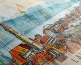 Lausanne Switzerland Travel Print Wall Art, Panoramic City Art, Travel Art, Wall Decor, Vacation Gift, Framed Canvas Print Or Metal Art