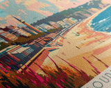 Bournemouth United Kingdom Wall Art, Panoramic Travel Poster, Panoramic Framed Canvas Print, City Wall Art, Wall Hanging Home Decor, Travel Art