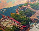 Bristol United Kingdom Panoramic Travel Poster, Framed Canvas Print or Metal Wall Art, Travel Art, Home Decor, Panoramic Painting, Midcentury Art