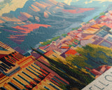 Castellon de la Plana Spain Wall Art, Panoramic Travel Poster, Panoramic Framed Canvas Print, City Wall Art, Wall Hanging Home Decor, Travel Art