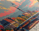 Dortmund Germany Wall Art, Panoramic Travel Poster, Panoramic Framed Canvas Print, City Wall Art, Wall Hanging Home Decor, Travel Art