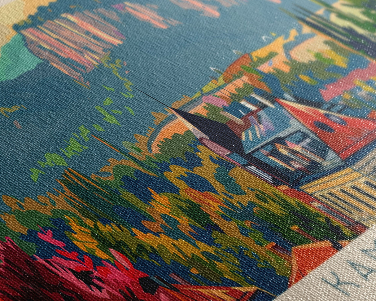 Kamianske Ukraine Wall Art, Panoramic Travel Poster, Panoramic Framed Canvas Print, City Wall Art, Wall Hanging Home Decor, Travel Art