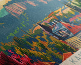 Kamianske Ukraine Wall Art, Panoramic Travel Poster, Panoramic Framed Canvas Print, City Wall Art, Wall Hanging Home Decor, Travel Art