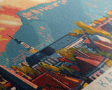 Kaposvar Hungary Travel Print Wall Art, Panoramic City Art, Travel Art, Wall Decor, Vacation Gift, Framed Canvas Print Or Metal Art