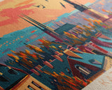 Katowice Poland Wall Art, Panoramic Travel Poster, Panoramic Framed Canvas Print, City Wall Art, Wall Hanging Home Decor, Travel Art