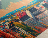 Kaunas Lithuania Travel Print Wall Art, Panoramic City Art, Travel Art, Wall Decor, Vacation Gift, Framed Canvas Print Or Metal Art