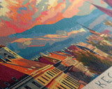 Kecskemet Hungary Wall Art, Panoramic Travel Poster, Panoramic Framed Canvas Print, City Wall Art, Wall Hanging Home Decor, Travel Art