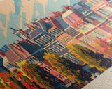 Kiel Germany Panoramic Travel Poster, Framed Canvas Print or Metal Wall Art, Travel Art, Home Decor, Panoramic Painting, Midcentury Art