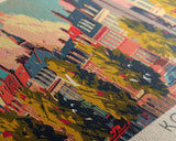 Kolding Denmark Travel Print Wall Art, Panoramic City Art, Travel Art, Wall Decor, Vacation Gift, Framed Canvas Print Or Metal Art